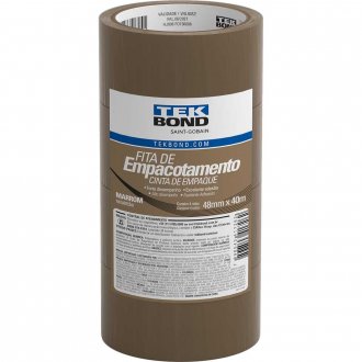 Fita adesiva, 48 mm x 40 m, marrom, embalagem com 4 rolos, 66254430969 TEKBOND