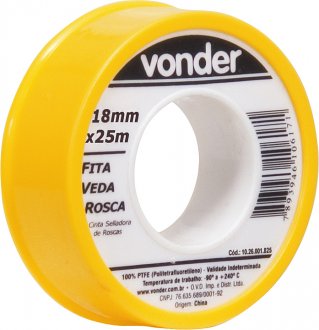 Fita veda-rosca 18 mm x 25 m VONDER