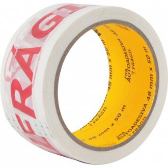 Fita adesiva 48 mm x 50 m, base impressa com a advert�ncia FR�GIL, VONDER