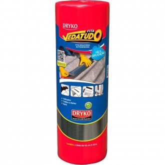 Fita adesiva imperme�vel com manta asf�ltica, 45 cm x 10 m, Vedatudo Alum�nio, DRYKO