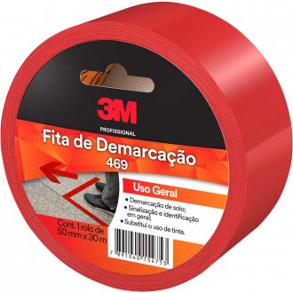 Fita de Demarca��o solo, vermelha, 50 mm x 30 m, 3M