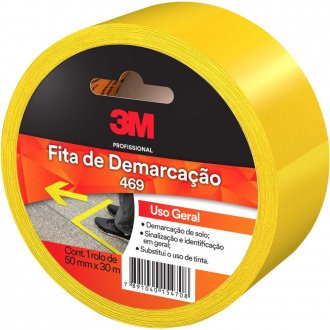 Fita de Demarca��o solo, amarela, 50 mm x 30 m, 3M