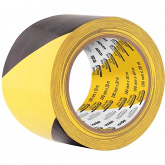Fita adesiva para demarca��o, 100 mm x 30 m, zebrada, VONDER