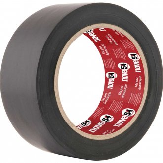 Fita adesiva para demarca��o, 48 mm x 30 m, preta, NOVE54