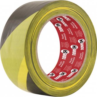 Fita adesiva para demarca��o, 48 mm x 30 m, zebrada, NOVE54