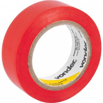 Fita isolante, 19 mm x 10 m, vermelha, VONDER