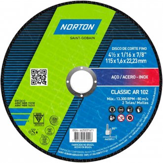 Disco de corte, 115 mm x 1,6 mm x 22,23 mm, Classic NORTON
