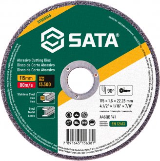Disco de corte para metal/inox, 115 mm x 1,6 mm x 22,23 mm, ST55053G, SATA