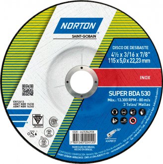 Disco de desbaste 115 mm x 5,0 mm x 22,23 mm, BDA530, NORTON