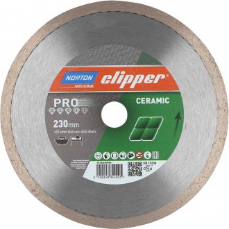 Disco de corte diamantado, 230 mm x 25,4 mm, Clipper Pro NORTON