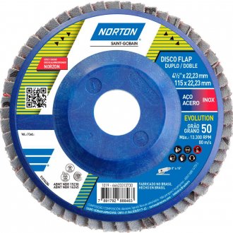 Flap-disc, disco de desbaste/acabamento, 4.1/2
