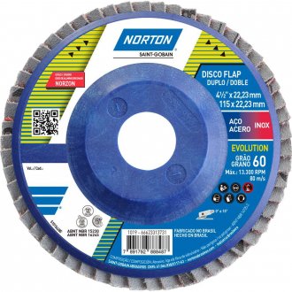 Flap-disc, disco de desbaste/acabamento, 4.1/2