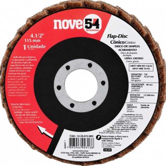 Flap-disc, disco de limpeza/acabamento, 4.1/2