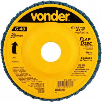 Flap-disc, disco de desbaste/acabamento, 4.1/2