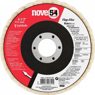 Flap-disc, disco de acabamento, 4.1/2