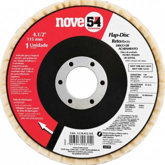 Flap-disc, disco de acabamento, 4.1/2