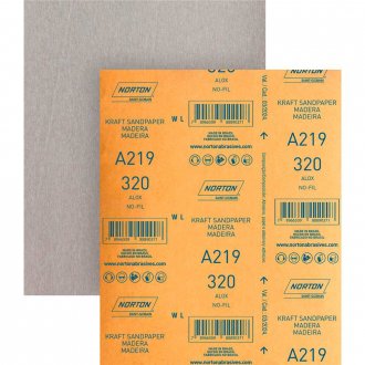 Lixa folha, nofil, A-219, gr�o 320, NORTON