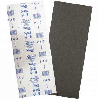 Lixa folha, gr�o 40, S422, 305 x 750 mm,  para assoalho de madeira, 05539503313, NORTON