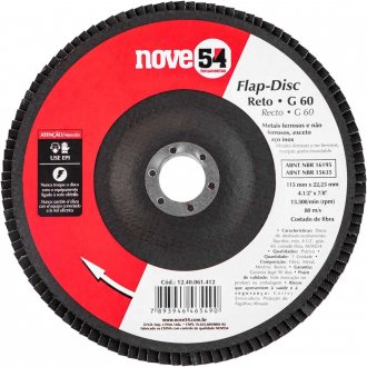 Flap-disc, disco de desbaste/acabamento, 4.1/2