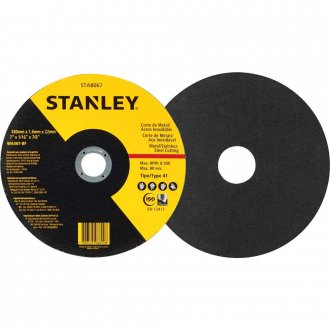 Disco de corte, 177,8 mm x 1,6 mm x 22,2 mm, STA8067, STANLEY