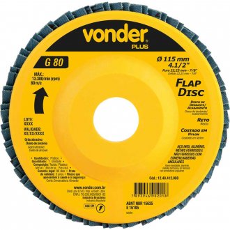 Flap-disc, disco de desbaste/acabamento, 4.1/2