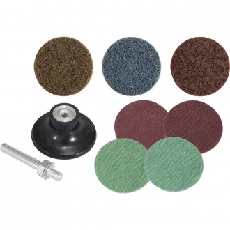 Jogo de discos de lixa com esponja abrasiva 50 mm, 9 pe�as, VONDER