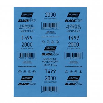 Lixa em folha d'�gua T-499, gr�o 2.000, NORTON