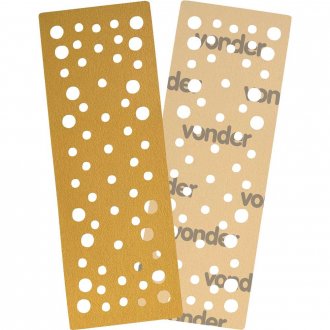 Lixa retangular com costado em papel com fibra de poli�ster, 70 mm x 197 mm, gr�o 120, embalagem com 10 pe�as, VONDER