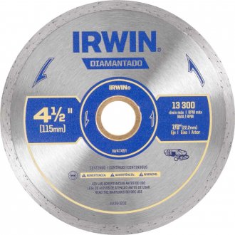 Disco de corte diamantado, 115 mm x 22,2 mm, cont�nuo, IW47451 IRWIN