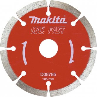 Disco de corte diamantado, 105 mm x 20 mm, segmentado, D08785, MAKFAST, MAKITA