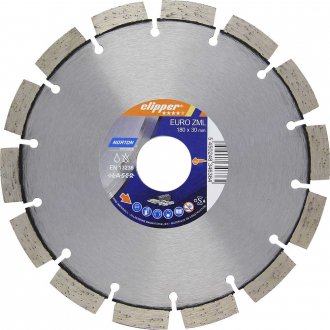Disco de corte diamantado, 180 mm x 30 mm, segmentado, Universal H10 CLIPPER