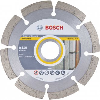 Disco de corte diamantado, 110 mm x 20 mm, segmentado, 2608602717 BOSCH