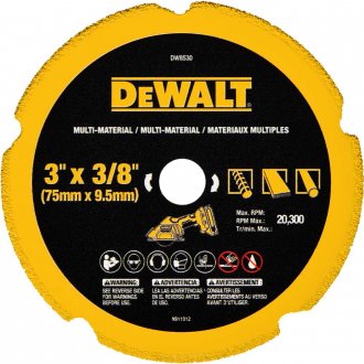 Disco de corte, 76,2 mm x 9,5 mm, Multicorte, DW8530, DEWALT