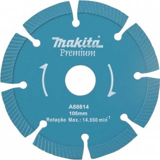 Disco de corte diamantado, 105 mm x 20 mm, segmentado, A88814, MAKITA