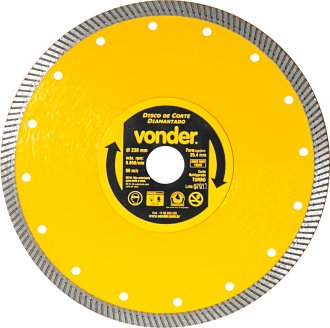 Disco de corte diamantado, 230 mm x 25,4 mm, turbo, VONDER