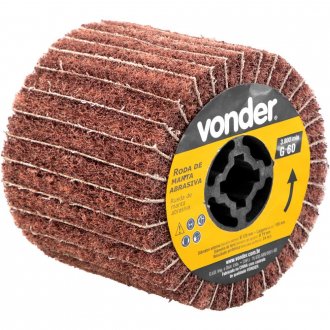 Roda de manta abrasiva e lixa para PEV 1380, gr�o 60, VONDER