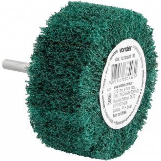 Roda com haste para acabamento, 80 mm x 35 mm, gr�o 180, VONDER