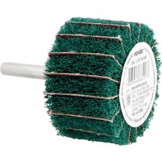 Roda com haste para remo��o e acabamento, 50 mm x 30 mm, gr�o 180, VONDER