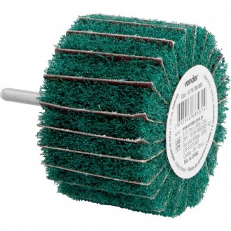 Roda com haste para remo��o e acabamento, 80 mm x 50 mm, gr�o 180, VONDER