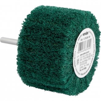 Roda com haste para acabamento, 80 mm x 50 mm, gr�o 180, VONDER