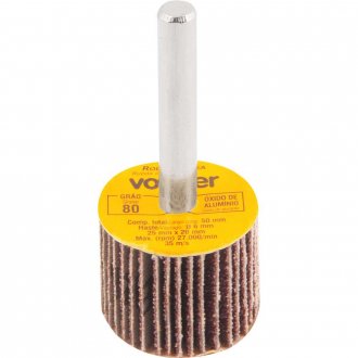 Roda de lixa 25 mm x 20 mm com haste, gr�o 80 VONDER