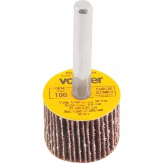 Roda de lixa 25 mm x 20 mm com haste, gr�o 100 VONDER