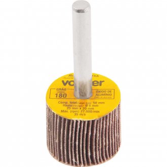 Roda de lixa 25 mm x 20 mm com haste, gr�o 180 VONDER