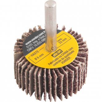 Roda de lixa 40 mm x 20 mm com haste, gr�o 36 VONDER