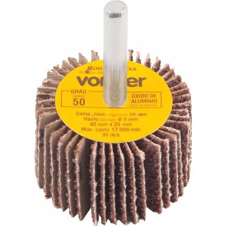Roda de lixa 40 mm x 25 mm com haste, gr�o 50 VONDER