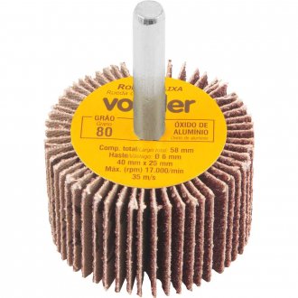 Roda de lixa 40 mm x 25 mm com haste, gr�o 80 VONDER
