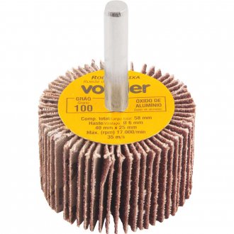 Roda de lixa 40 mm x 25 mm com haste, gr�o 100 VONDER