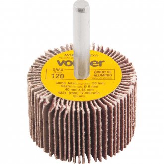 Roda de lixa 40 mm x 25 mm com haste, gr�o 120 VONDER