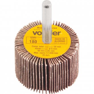 Roda de lixa 40 mm x 25 mm com haste, gr�o 180 VONDER