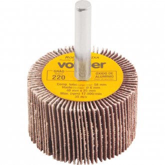 Roda de lixa 40 mm x 25 mm com haste, gr�o 220 VONDER